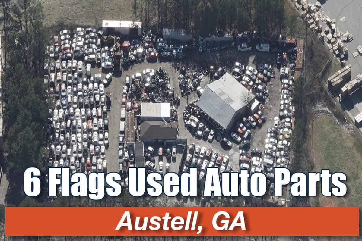 Aerial view of 6 Flags Used Auto Parts Auto parts store at 101 White Rd