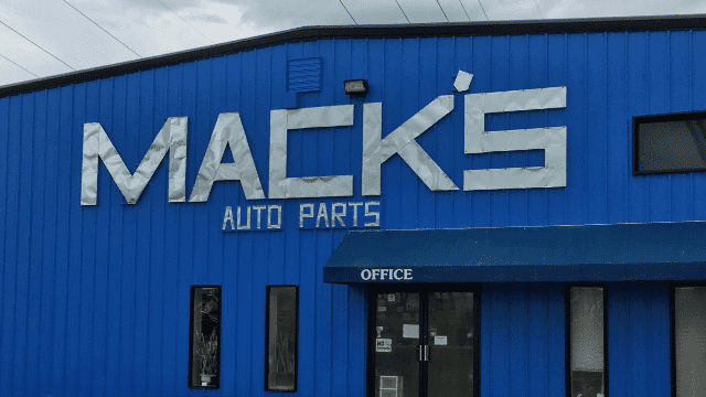 Mack&apos;s Auto Parts Auto parts store at 295 River City Blvd