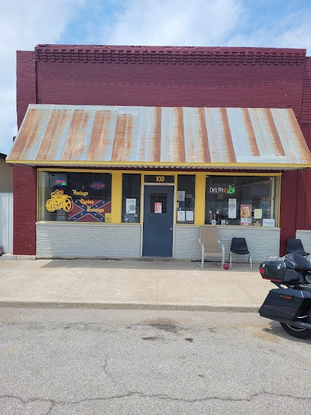 Vintage Cycles Salvage Motorcycle parts store at 103 N Main St